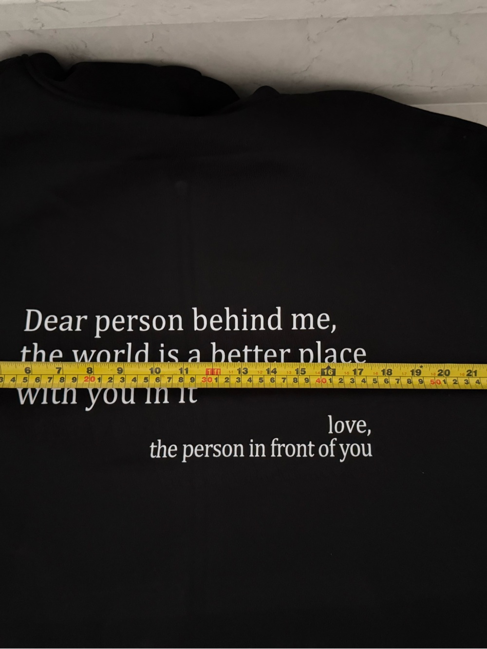 You Are Enough Black Zip-Up Hoodie - Picture 4 of 4